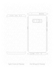 Samsung Galaxy Note 8 Vinyl Skin Cut File Template 2017