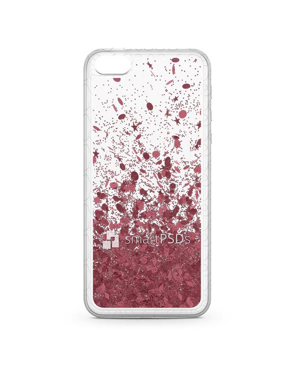 iPhone 5-5S-SE UV TPU Liquid Glitter Case Design Mockup 2017