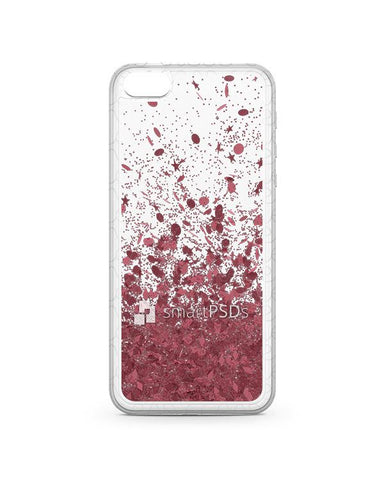 Apple iPhone 5-5S-SE UV TPU Liquid Glitter Case Design Mock-up