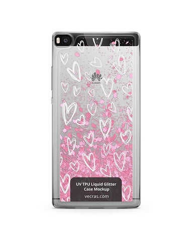 Huawei P8 UV TPU Liquid Glitter Case Design Mockup