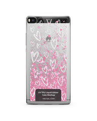 Huawei P8 UV TPU Liquid Glitter Case Design Mockup 2017