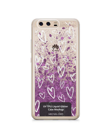 Huawei P10 UV TPU Liquid Glitter Case Design Mockup