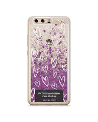 Huawei P10 UV TPU Liquid Glitter Case Design Mockup 