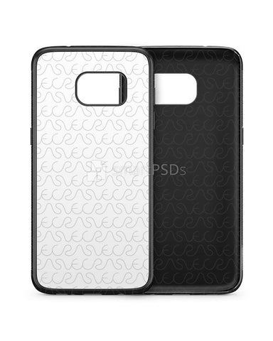 Samsung Galaxy S7 2d Rubber Flex Mobile Case Design Mockup 2016