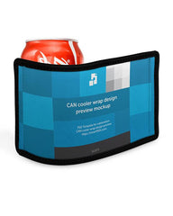 Can Cooler Wrap Design Mockup - 3 Views