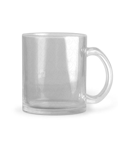 Tranparent Glass Coffee Mug Design Mockup