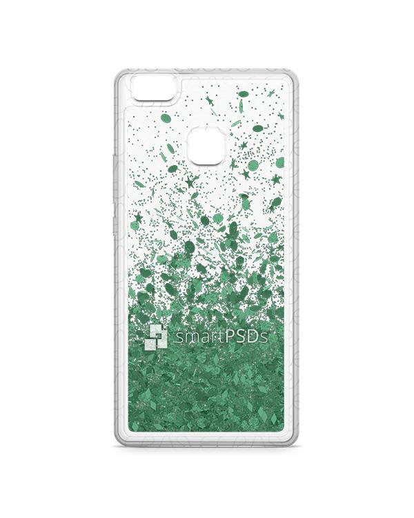 Huawei P9 Lite UV TPU Liquid Glitter Case Design Mockup 