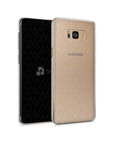 Samsung Galaxy S8-UV PC Clear Mobile Case Design Mockup 2017- Angled
