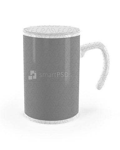 Seven Shape Handle Straight Milk Mug Mockup