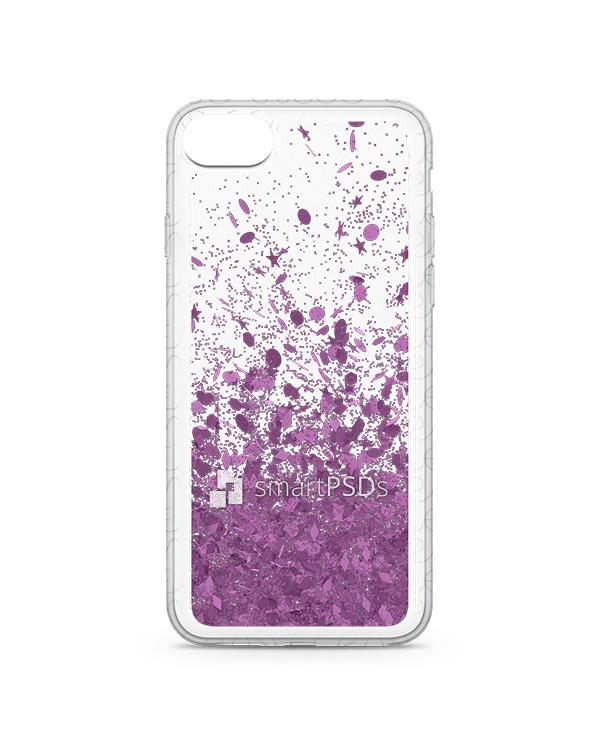 Apple iPhone 7 UV TPU Liquid Glitter Case Design Mockup 