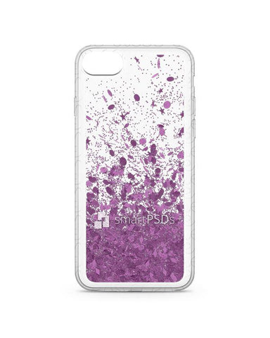 Apple iPhone 7 UV TPU Liquid Glitter Case Design Mockup