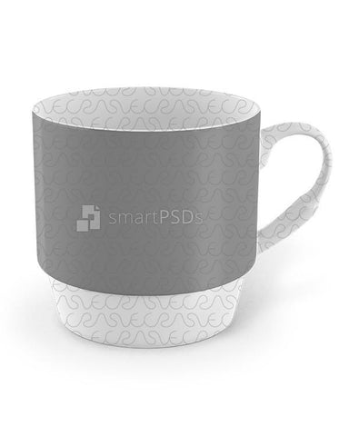 Stackable Bone China Mug 10oz Mockup