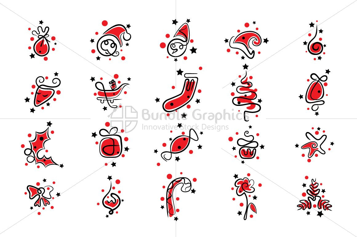 Royalty Free Vector Graphics Design Elements Pack for Christmas Celebrations