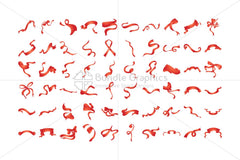 Decorative Ribbons Knots and Bows Vector Graphics Set