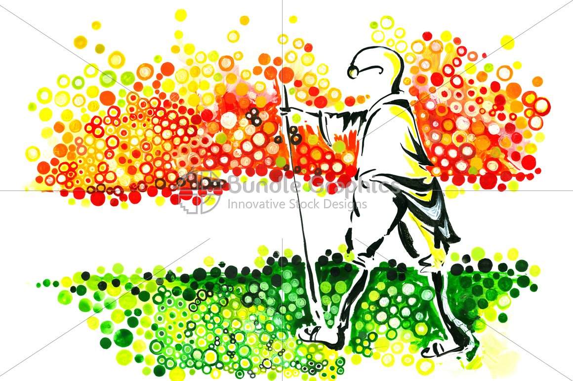 Handmade Illustrative Abstract Art in Watercolour 