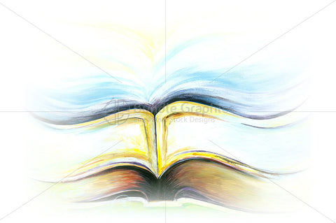 Painting of Old Style Scripture Book