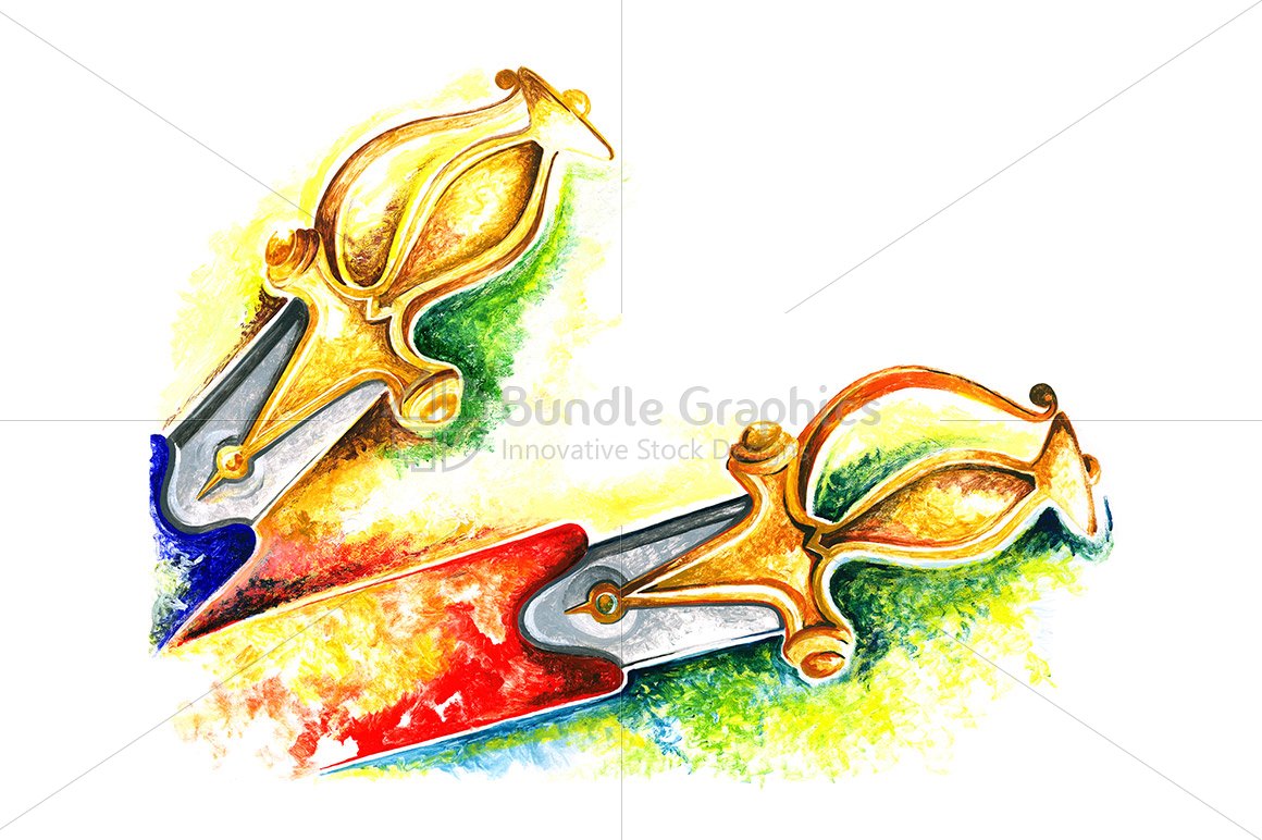 Handmade abstract art in watercolor 