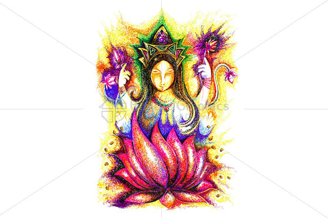 Lakshmi Maa - Handmad Ink Graphic