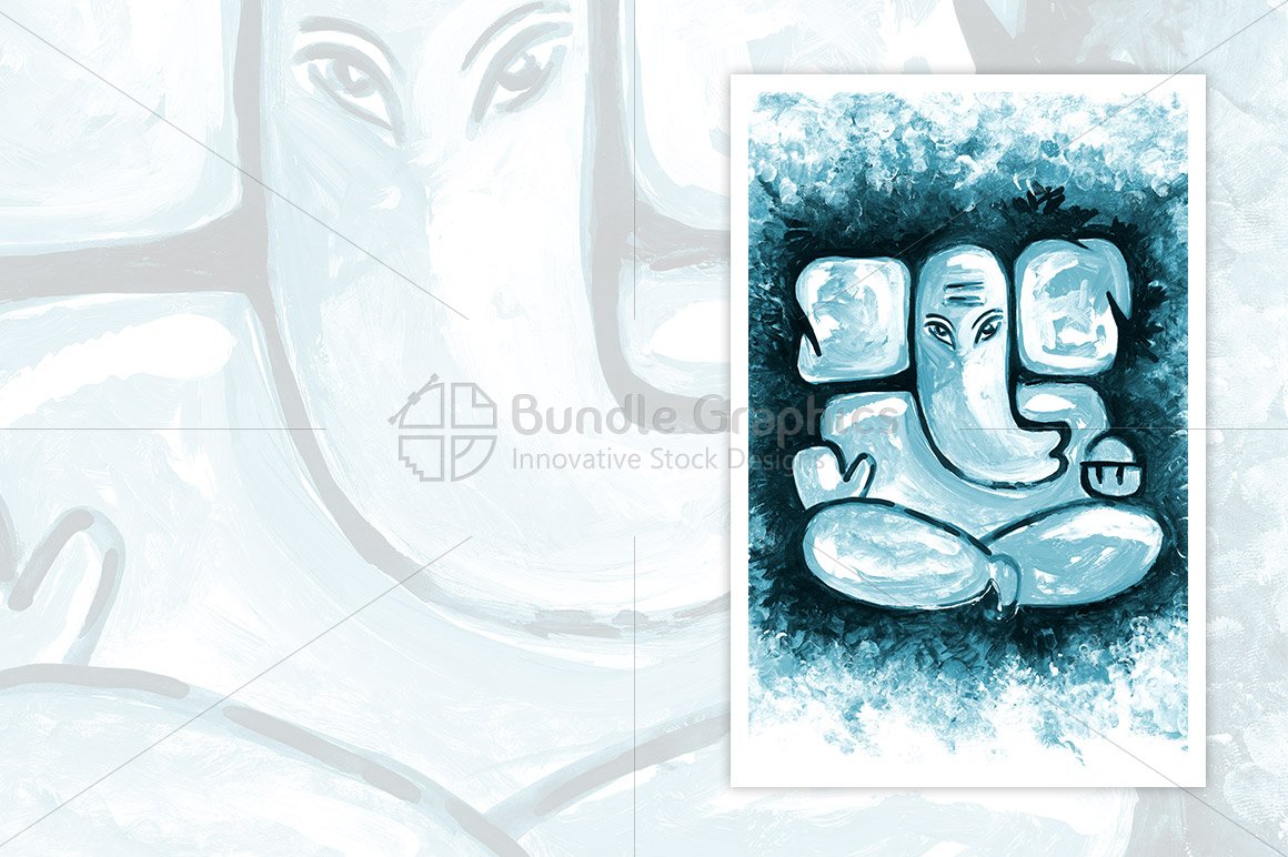 Lord Ganesha - Abstract Painting 
