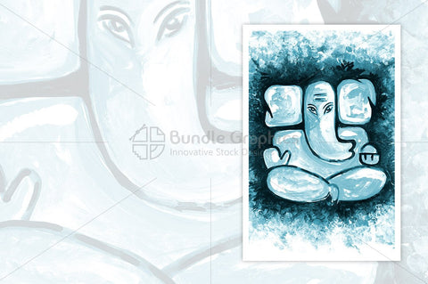 Lord Ganesha - Abstract Painting