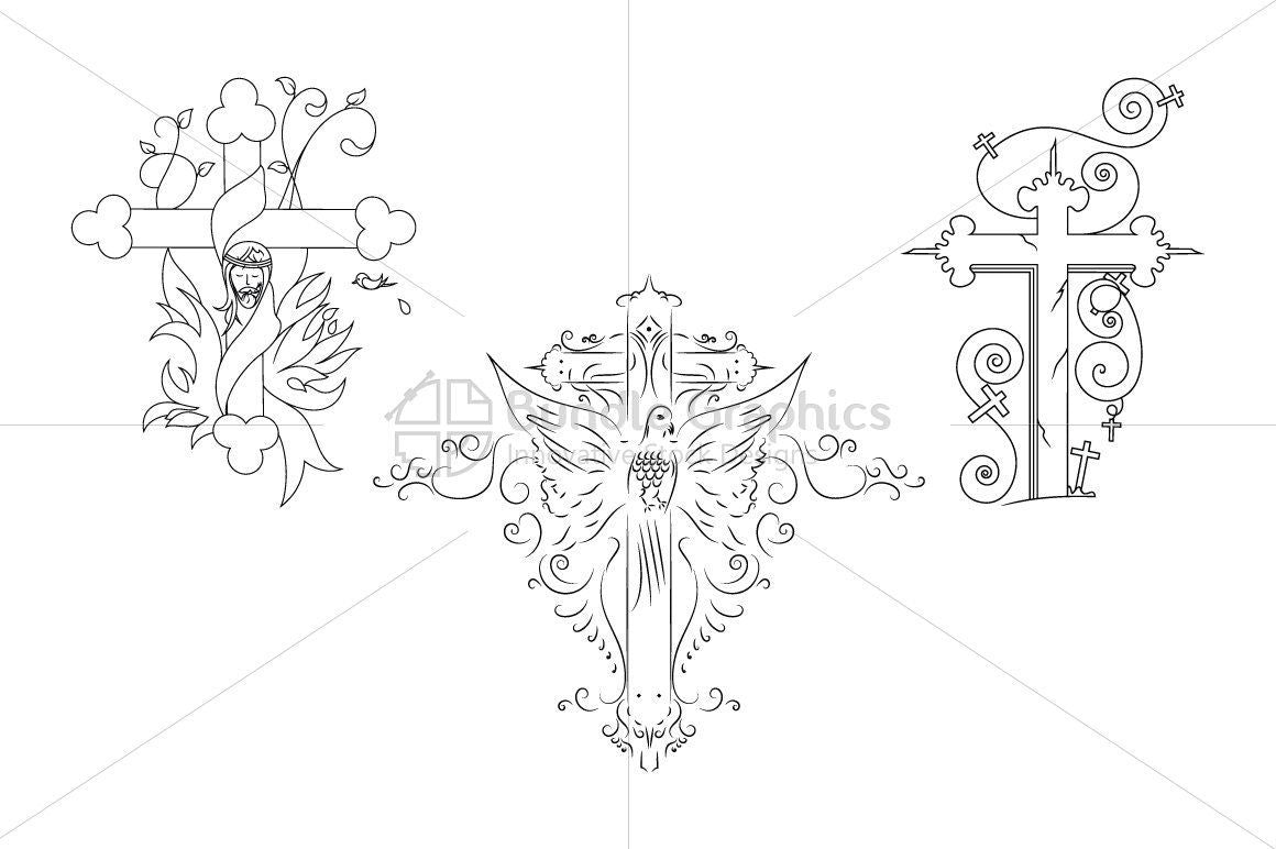 True Cross and Jesus Christ - Illustrative Artwork