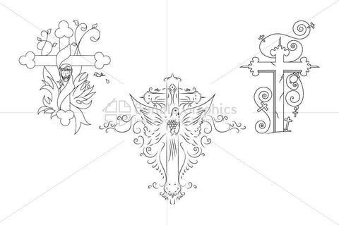 True Cross and Jesus Christ - Illustrative Artwork