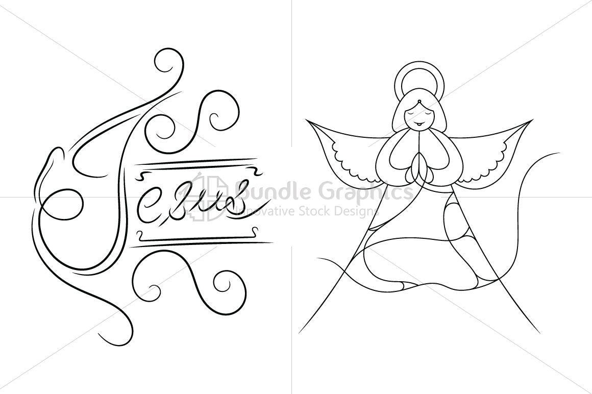 Jesus and the Angel - Illustration