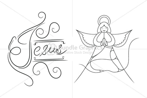 Jesus and the Angel - Illustration