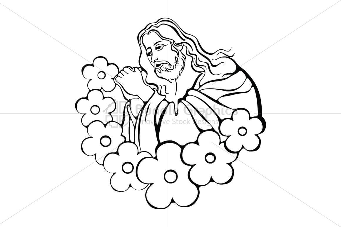 Jesus Showering Blessing - Creative Artwork