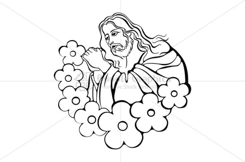 Jesus Showering Blessing - Creative Artwork