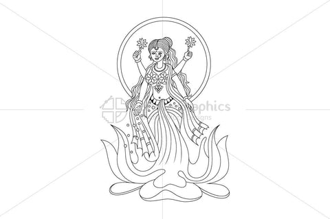 Goddess Laxmi  - Illustration