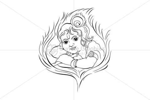 Baal Krishna - Artistic Illustration