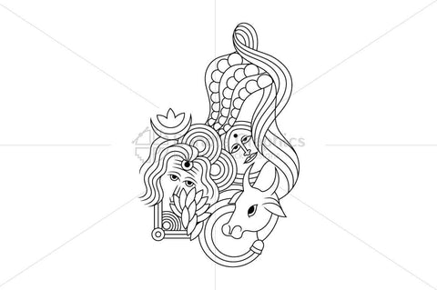 Bala Krishna with Yashoda Mother  - Illustration