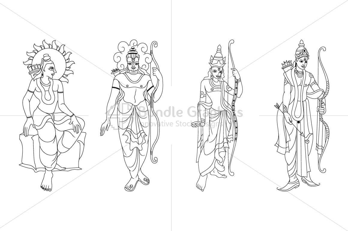 Lord Rama - Artistic Illustrations