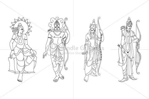 Lord Rama - Artistic Illustrations