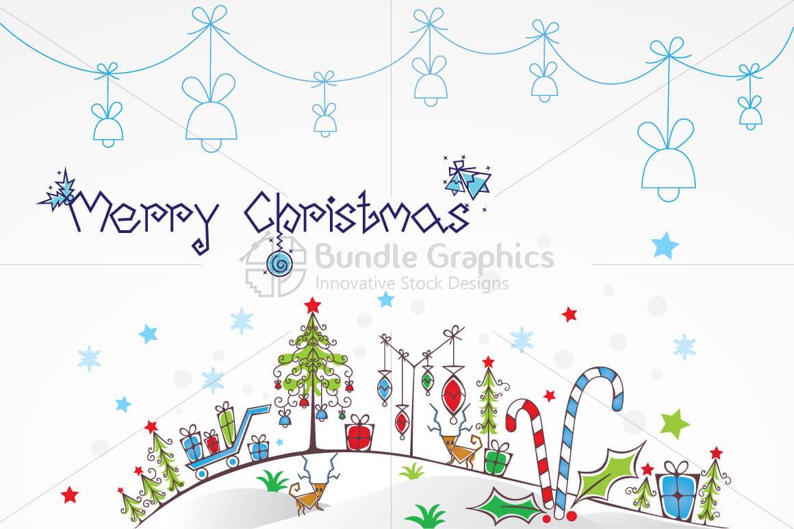Royalty Free Christmas Celebration Decorative illustrative Vector Design Elements Background