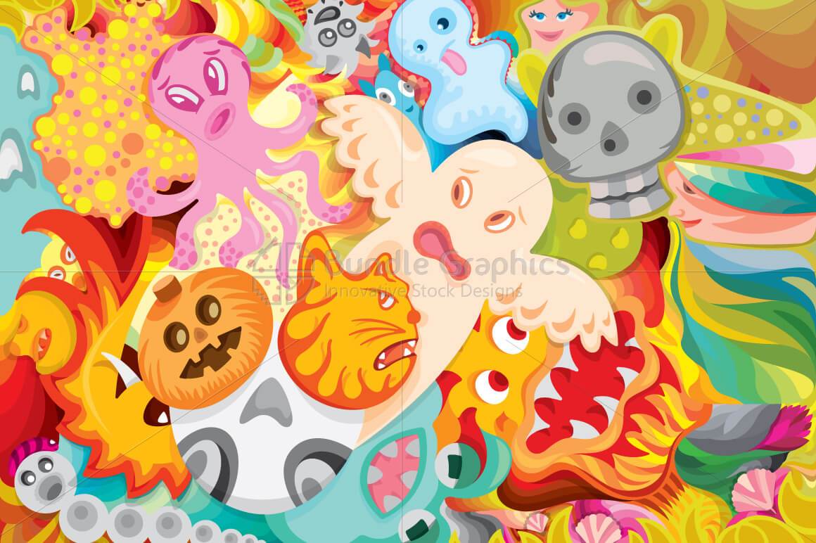 Ghost Jungle - Illustrative Vector Background