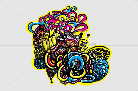 Snail Graffiti Vector Graphic Composition