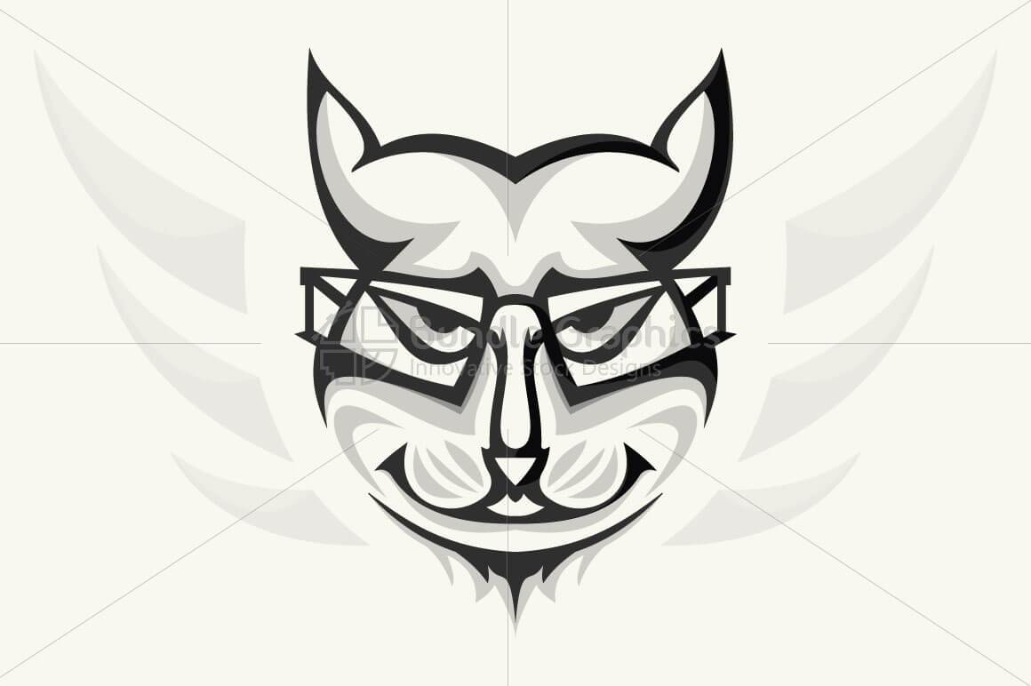Geek Cat - Creative Illustration of Animal 