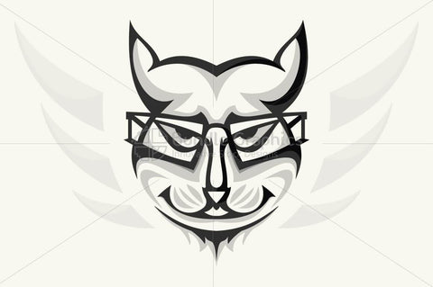 Geek Cat - Creative Illustration of Animal