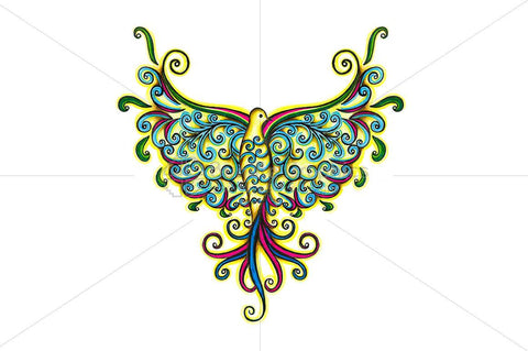 Flying Wings of Peace Bird Handmade Illustration