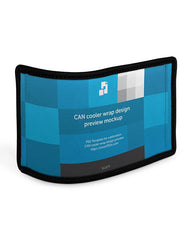 Can Cooler Wrap Design Mockup - 3 Views