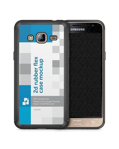 Samsung Galaxy J3 2016 2d Rubber Flex Mobile Case Design Mockup 2016