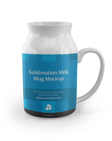 Sublimation Milk Mug Mockup