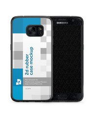 Samsung Galaxy S7 2d Rubber Flex Mobile Case Design Mockup 2016
