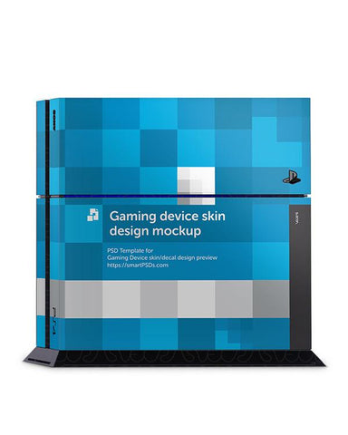 Sony PS4 Console Skin Design Template Combo 3 Views