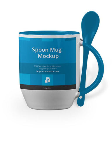 Spoon Handle Mug Design Mockup