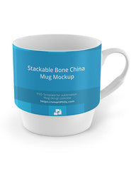 Stackable Bone China Mug 10oz Mockup 