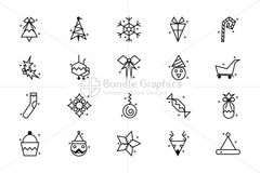 Royalty Free Vector Design Elements Pack- Christmas Celebration Decorative Icons