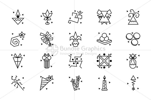 Royalty Free Vector Graphics Design Elements Pack for Diwali Celebrations
